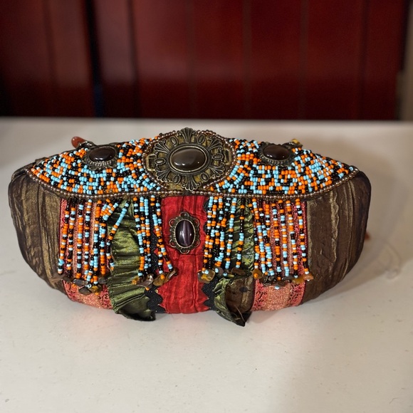 RARE, VINTAGE, NEW Mary Frances “Ember Oracle” Beaded Handbag - Picture 2 of 15